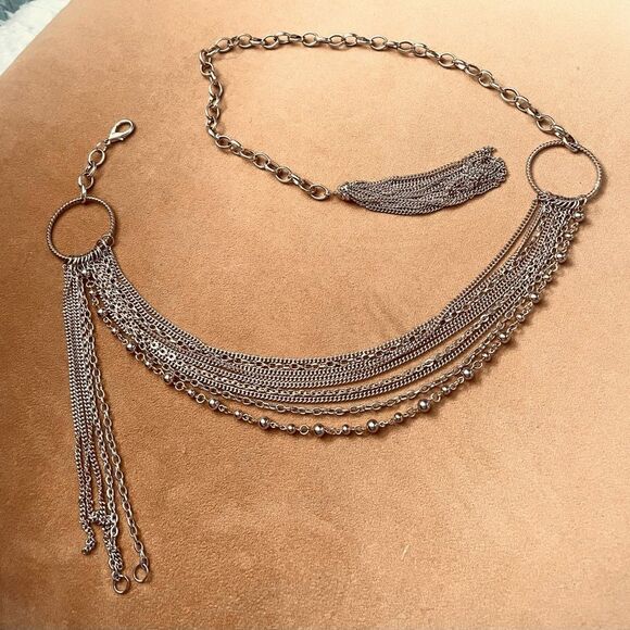 Gold chain belt multi strands tassels - Picture 7 of 7